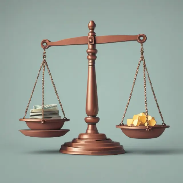Balance scale illustrating the calculation of adjusted gross income by subtracting allowable adjustments from gross income