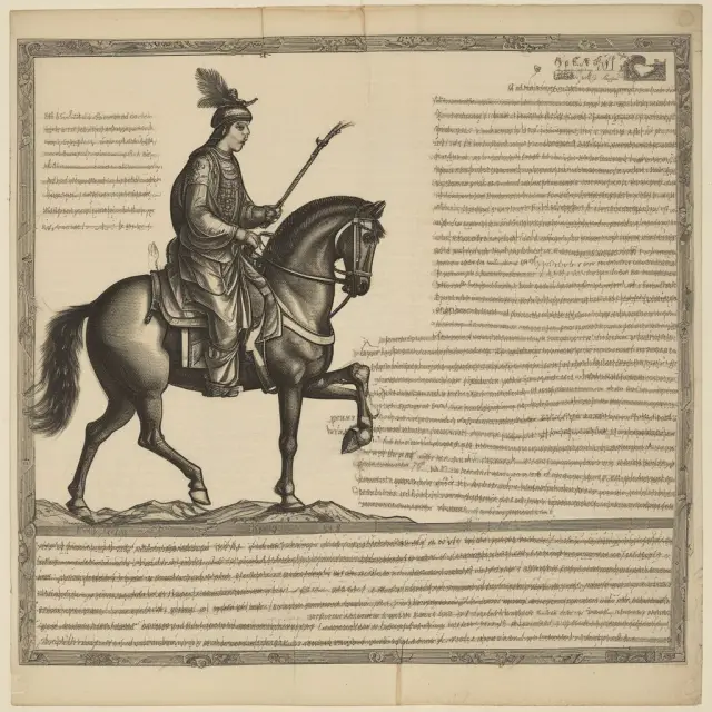 Image of an ancient parchment scroll unrolling to reveal SEC Form DEF 14A filings while a rider on horseback delivers shareholder notifications