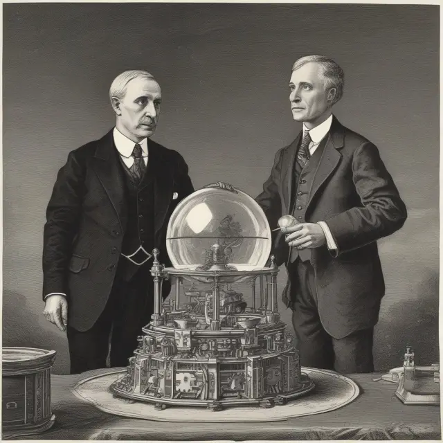Two interconnected gears represent AIRB and Jarrow-Turnbull models in credit risk assessment.