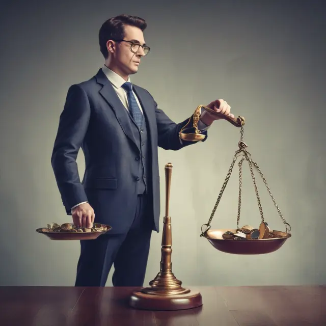 Banker measuring potential losses from default events through LGD and exposure calculation.