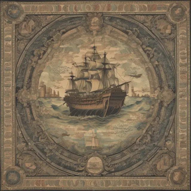 A beautifully woven tapestry illustrates the binding agreement between a shipper and carrier through an air waybill during international trade