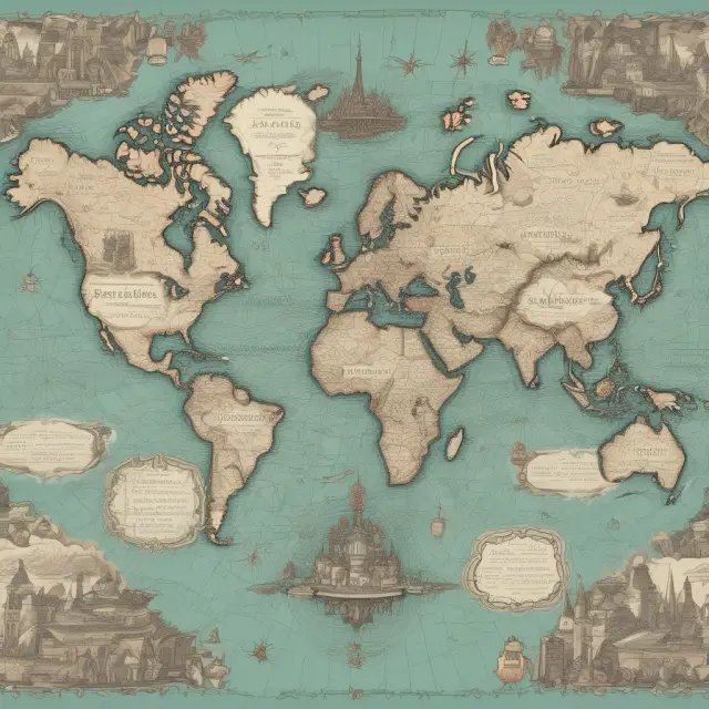 A detailed map showing the flow of goods between shippers and consignees with various airport codes, representing the components and importance of air waybills in international logistics.