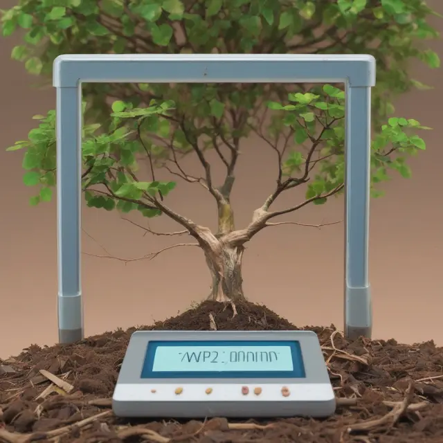 A digital scale tips towards an electronic air waybill as a paper tree sheds its leaves, symbolizing the shift from traditional to digital