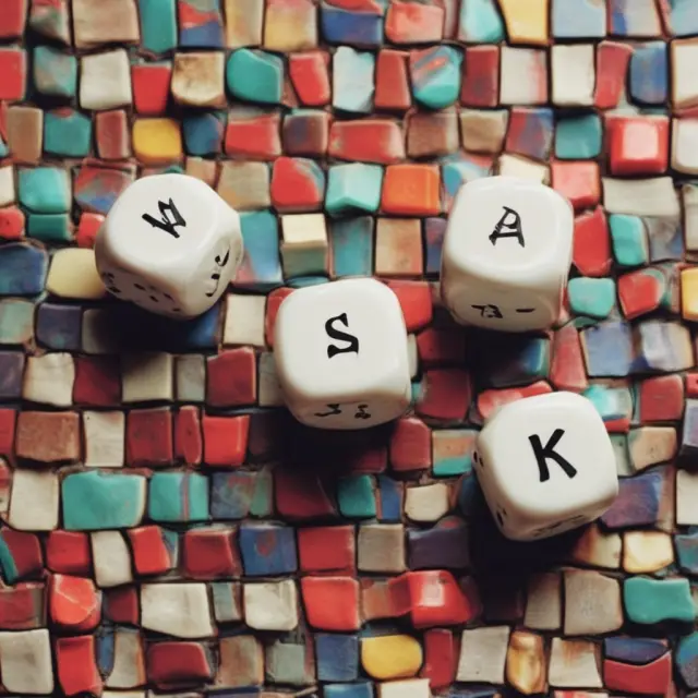 A pair of dice, symbolizing choices, roll on a mosaic representing Named Perils and All Risks insurance coverage options.