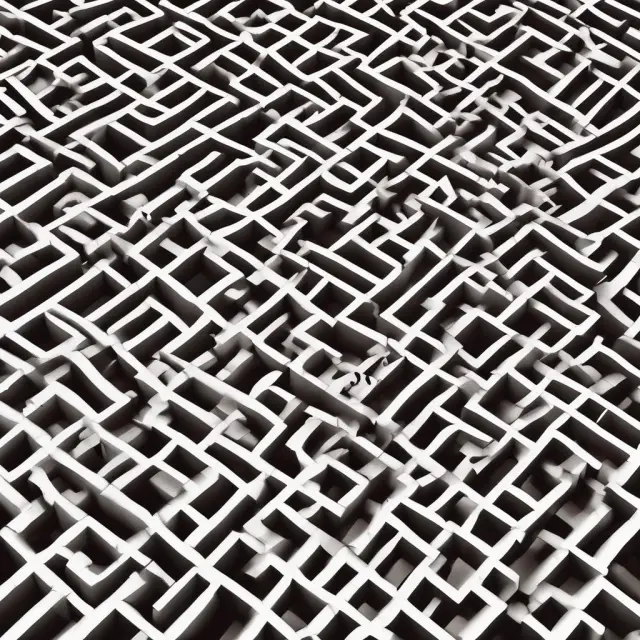 A labyrinthine maze symbolizes insurance claims intertwined with allocated loss adjustment expenses (ALAE), enhancing transparency and accuracy in processing