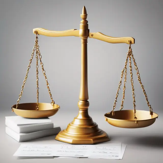 Image of a balance scale holding three pans representing stock splits, employee stock options, and rights offerings.