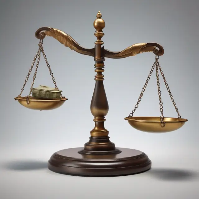 Scales with fluctuating weights representing face value and collectible receivables, symbolizing the importance of an allowance for bad debt