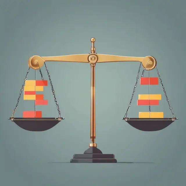 Two balance scales representing Sales Method and Accounts Receivable Method, with one symbolizing ease and simplicity while the other offers accurate estimation for business