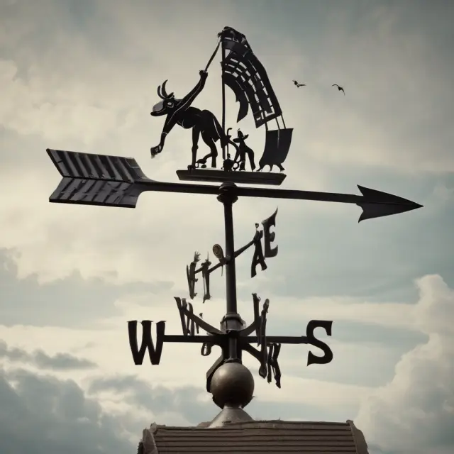 A weathervane symbolizing industry averages used to estimate the percentage of sales allocated to the allowance for bad debts.