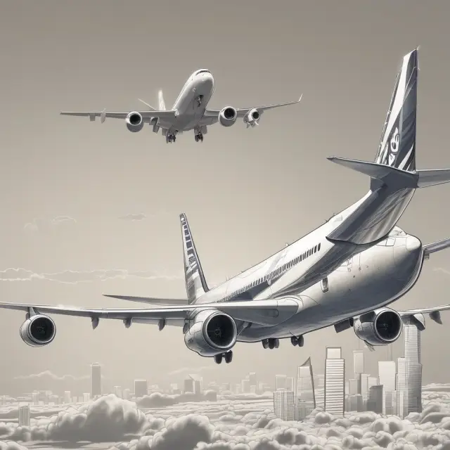 Airplane symbolizing accurate financial reporting soars above a balanced sheet, representing Boeing