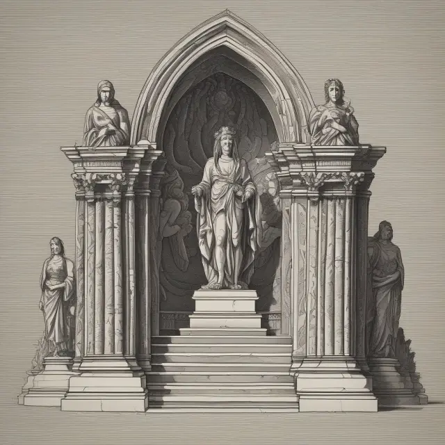 An image of two statuesque guardians, symbolizing allowance for credit losses, standing watch over a stack of books representing accounts receivable