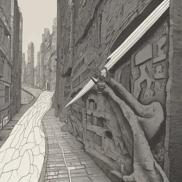 An image of a double-edged sword representing Alpha, symbolizing both the excess returns and inherent risks faced when implementing an active investment strategy within modern portfolio theory.