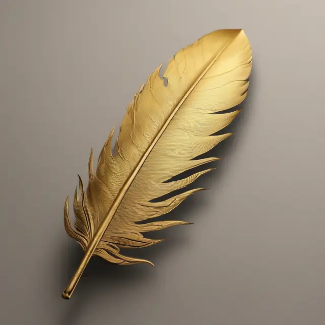A golden feather symbolizes Alpha, excess returns above benchmark index, enhancing portfolio performance.