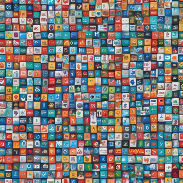 Mosaic of various Alphabet Company logos depicting diverse alphabet stocks