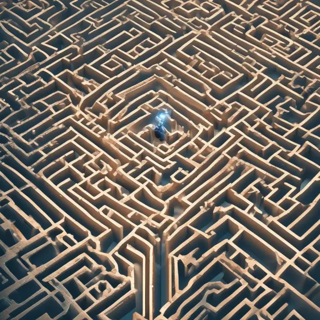 Image of an intricate maze filled with Alternative Trading Systems (ATS), overseen by the Securities and Exchange Commission (SEC)
