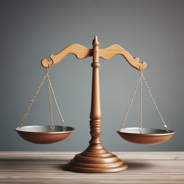 Two balanced scales represent the Alternative Minimum Tax (AMT) and inflation indexing, striking a balance between high-income fairness and middle-class protection.