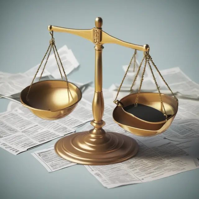 An image of two scales with one side being adjusted, representing the process of filing an amended tax return for financial corrections