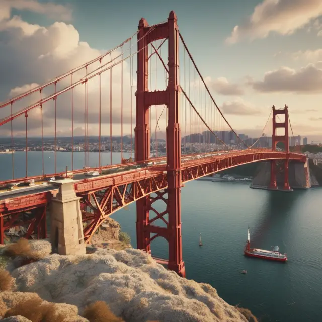 A golden bridge symbolizing an amended tax return leading to financial redemption, representing the journey towards minimizing potential penalties and maximizing opportunities for growth.