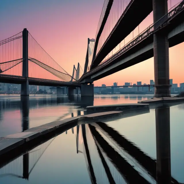 Uneven bridges represent the disparities in opportunities towards achieving the American Dream