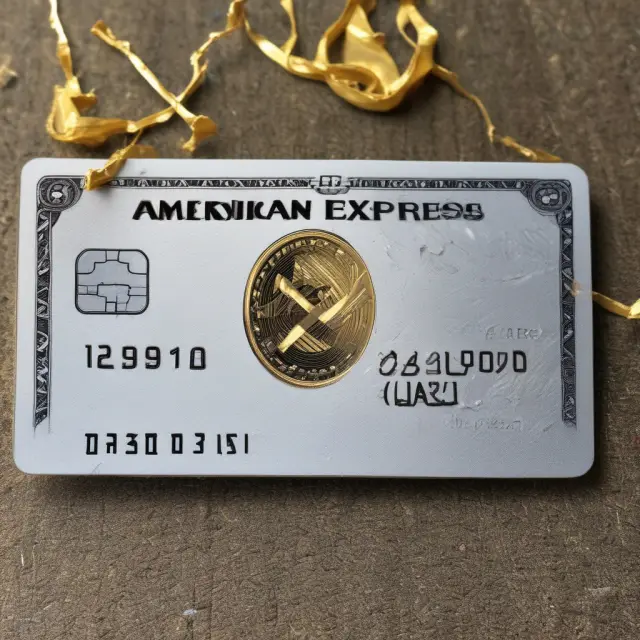 Premium American Express card being processed, lending trees bearing fruit symbolizing revenue generation through fees and lending