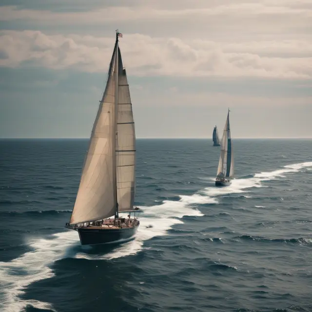 An American option sailing through a vast ocean, with a golden anchor labeled 