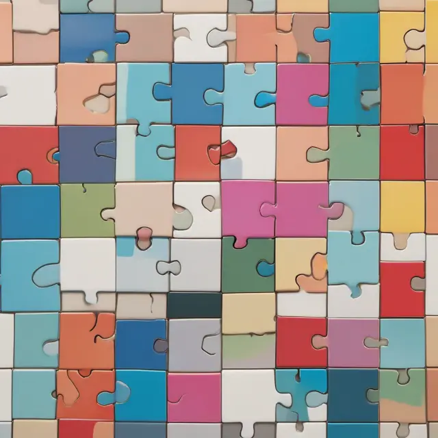Mosaic depiction of ADA principles: access, inclusion, equality. Symbolizes accommodations as puzzle pieces forming a complete image.