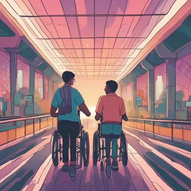An image of a beautiful, sturdy bridge symbolizing the Americans with Disabilities Act, connecting individuals with disabilities to equal opportunities.