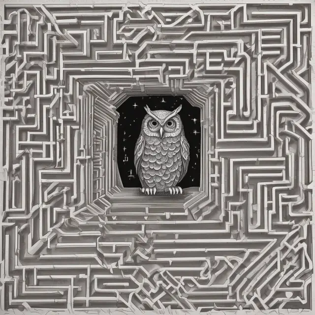 A bondholder walks through a complex maze while consulting an IRS owl to calculate annual amortizable bond premium reductions.