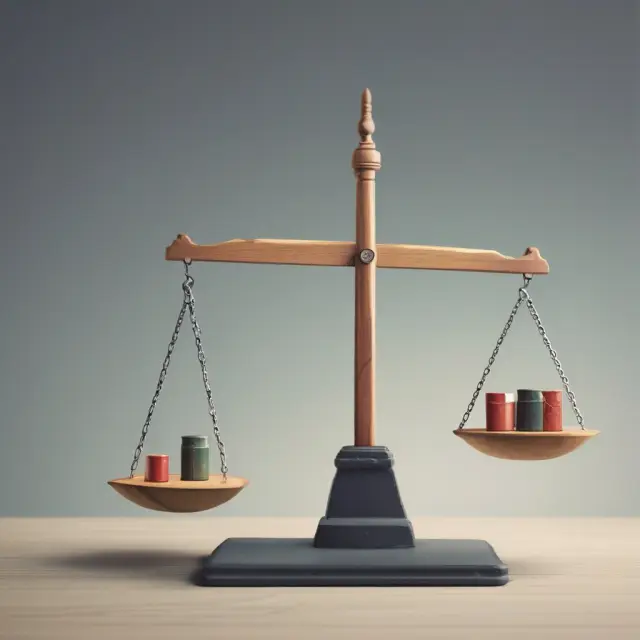 Seesaw with intangible asset on one end, representing balance between IRS tax amortization (shorter period) and GAAP accounting amortization (longer periods)