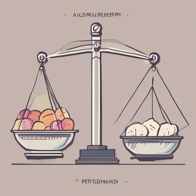 Three scales balancing different accounting methods (Straight Line, Declining Balance, Units-of-Production) for intangible asset amortization.