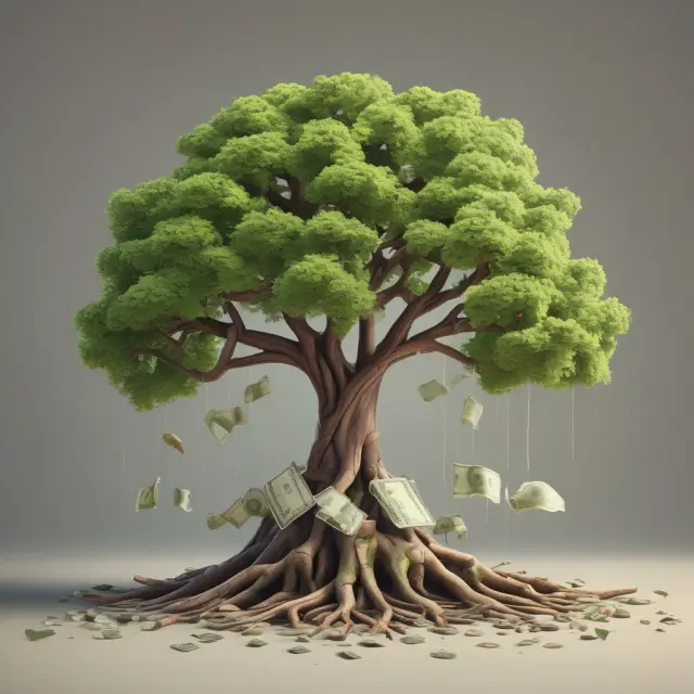 An image of a tree growing with each month