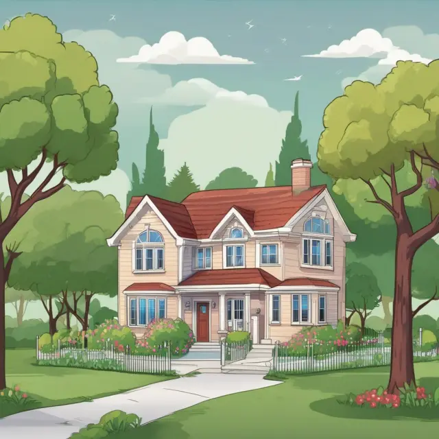A thriving garden with branches symbolizing amortized loans for homebuying (house), debt consolidation (debt jars), and business expansion (growing tree).