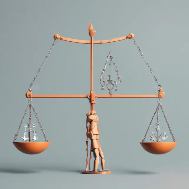 Person balancing scales, counteracting the influence of anchors to find fair judgements