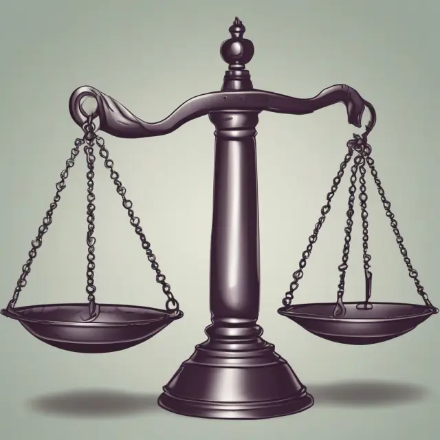 Scales with anchors tipping toward a successful businessperson during a negotiation