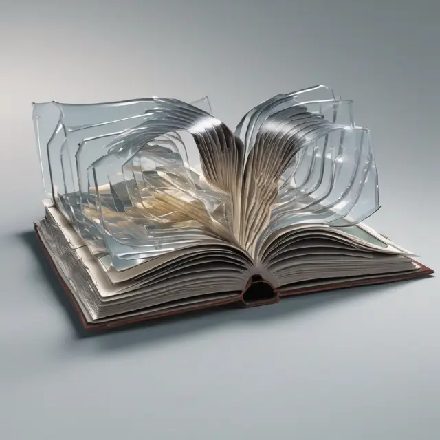 Glass-and-metal open book unveiling advanced Android OS innovations: foldables, AR, and customizations