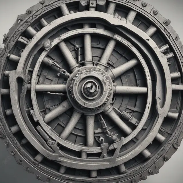 Revolving gears illustrating the process of buying and selling securities to calculate a portfolio