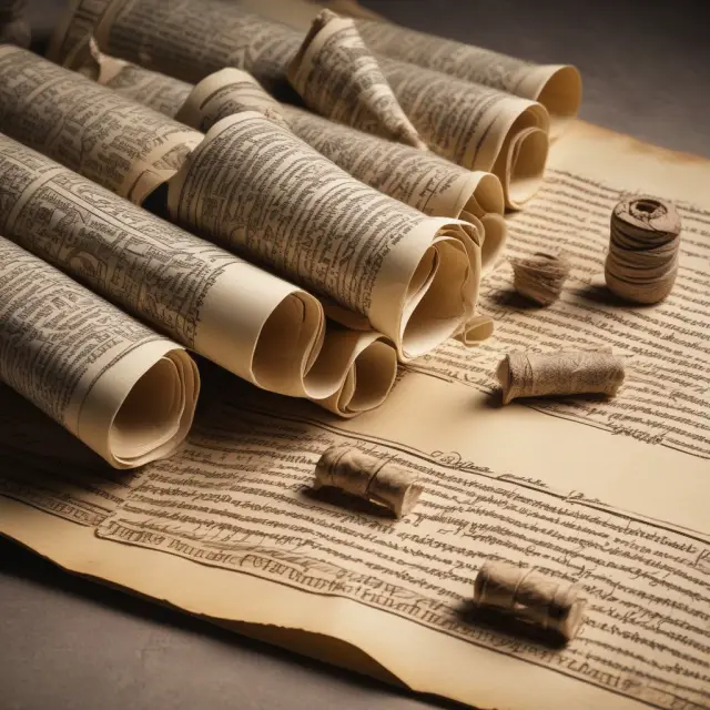 An ancient scroll illustrating tax calculations, withholding amounts, and the importance of meeting tax liabilities