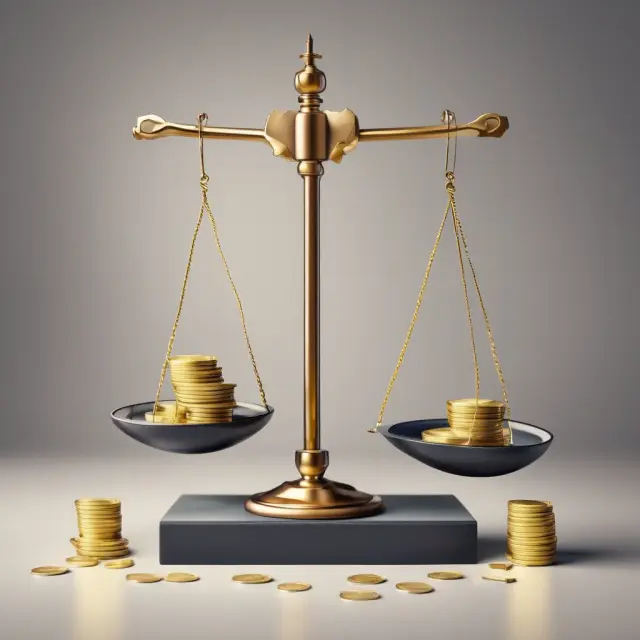 Golden coins balanced against investment charts, emphasizing the significance of annualized returns for investment comparisons and decision making.