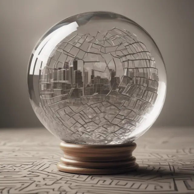 Transparent crystal ball with flowing annualized returns, symbolizing accurate and consistent performance reporting according to Global Investment Performance Standards (GIPS)