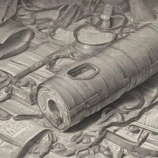 An ancient-looking time capsule opening to reveal a series of interconnected annual reports, symbolizing a company