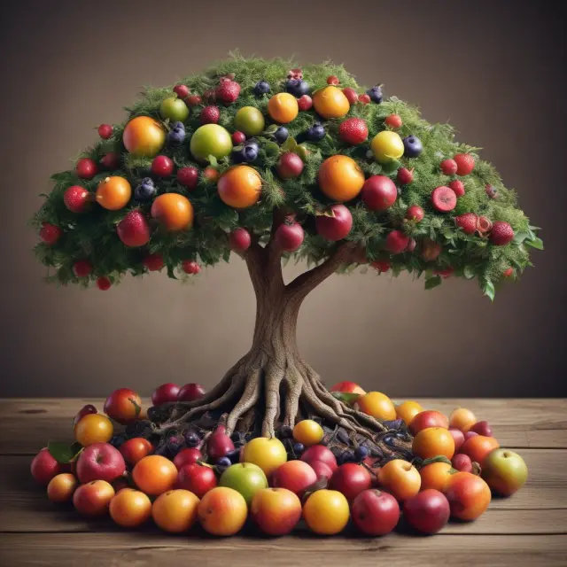 An image of a tree with deep roots representing annuities and branches bearing fruit symbolizing growth from retirement investments