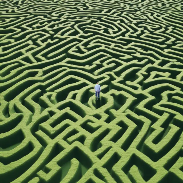 Two paths intertwining in an annuity maze, illustrating Single Life and Joint Life payment options. Refund options shown as chests along the wayside.
