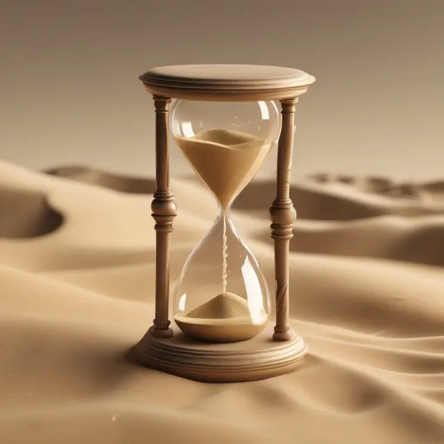 A golden hourglass filled with cascading currencies symbolizes the impact of age, interest rates, life expectancy, payment frequency, and inflation on annuity payments.