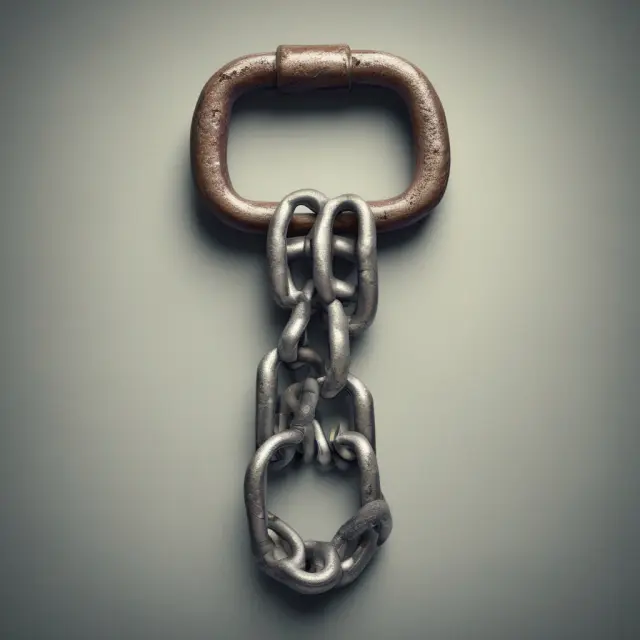 An image of an old, grudge-bearing Annunaki statue (mythological deities associated with wisdom) in heavy chains and shackles, representing the high fees and restraints of annuitization.