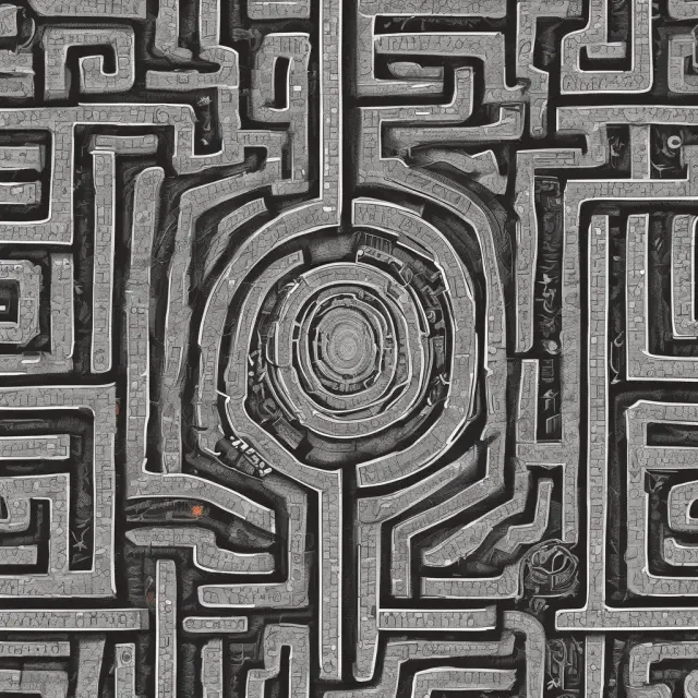 An image depicting an intricate maze representing an annuity table filled with factors and calculations, emphasizing its importance in determining financial insights