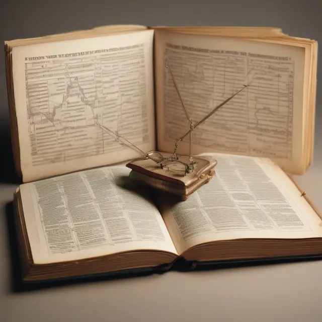 An image of an open book with static financial charts contrasted against dynamic charts, representing the limitations of using only annuity tables for investment management