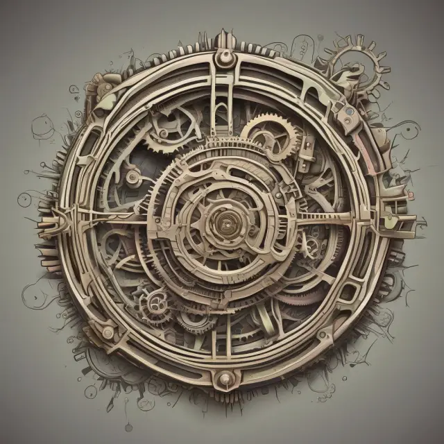 Gears turning in a clockwork annuity represent the calculation of future values for an annuity due investment