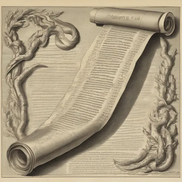 Image of an ancient parchment unfurling to reveal key annuity definitions, with gold-highlighted terms and compounding interest depicted as intertwining snakes.