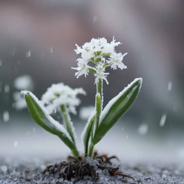 An image of snowflakes melting and blooming into vibrant flowers representing stocks to illustrate the January Effect.