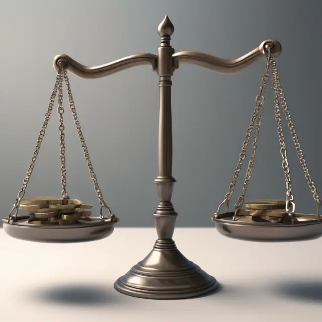 An investor balances two interconnected scales, symbolizing the negotiation process for anti-dilution provisions in investment contracts.